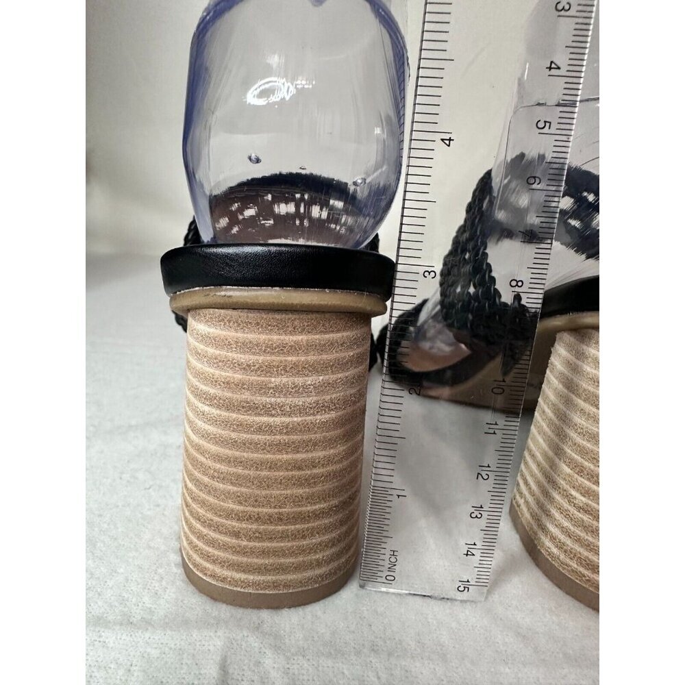 DV by Dolce Vita Hobbs Black Strappy Sandals Size 6.5 High Block Heels NWOT - Picture 7 of 14